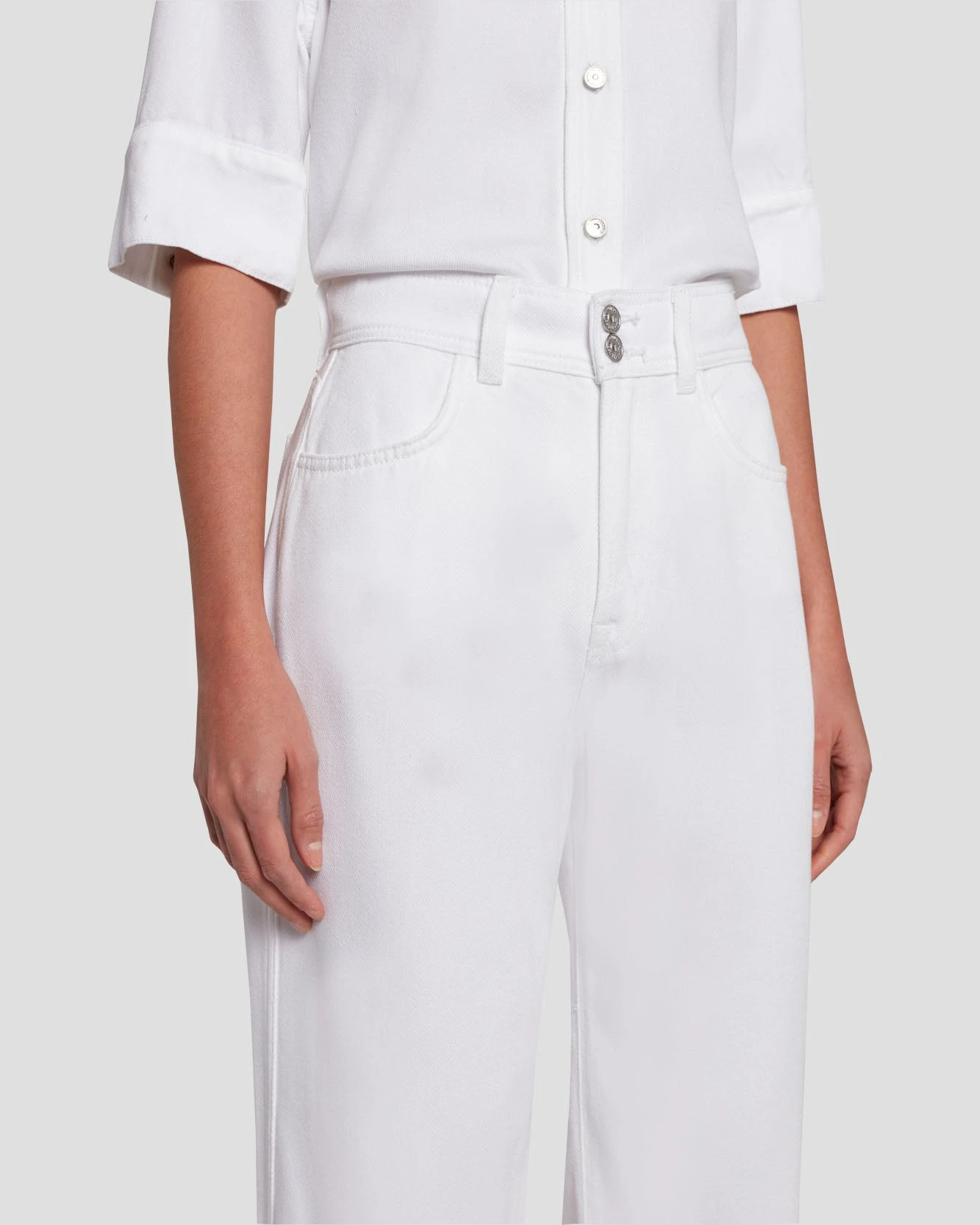 7 For All Mankind Tailorless Denim Lustre Modern Dojo In Brilliant White 7 7 For All Mankind Tailorless Denim Lustre Modern Dojo In Brilliant White - Image 5