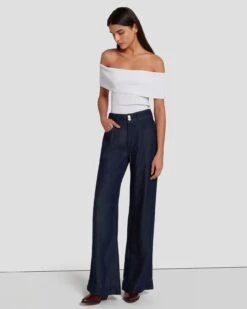 7 For All Mankind Tailorless Denim Lustre Dojo Trouser In Dark Rinse -7 For All Mankind 7U638C86 DR3 6