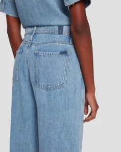 7 For All Mankind Tailorless Denim Lustre Modern Dojo In Volcan Blue -7 For All Mankind 7U638C86 VCB 5