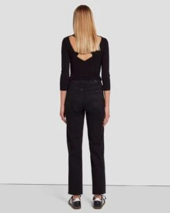 7 For All Mankind Cropped Alexa In Black Rose -7 For All Mankind 7U641216 BR4 4