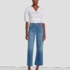 7 For All Mankind Cropped Alexa In Sapphire Blue -7 For All Mankind 7U641C18 SA2 6