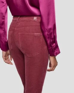 7 For All Mankind Tailorless Corduroy UHR Skinny Boot In Burgundy -7 For All Mankind 7U648V64 BUR 5