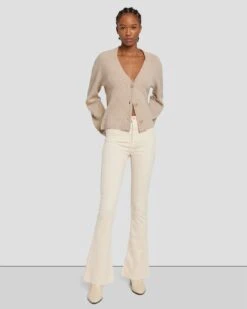 7 For All Mankind Tailorless Corduroy UHR Skinny Boot In Tapioca -7 For All Mankind 7U648V64 TAP 6