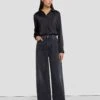 7 For All Mankind MANKIND Zoey Super Wide Leg In Licorice -7 For All Mankind 7U649C31 LIR 1