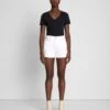 7 For All Mankind Broken Twill Mid Roll Short In White 2 7 For All Mankind Broken Twill Mid Roll Short In White -7 For All Mankind 7U702445 BTW 1