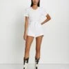7 For All Mankind Denim Tailored Short In Brilliant White -7 For All Mankind 7U744795 WTE 1
