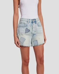 7 For All Mankind Easy Ruby Short In Iris Patchwork -7 For All Mankind 7U748555 IP2 3