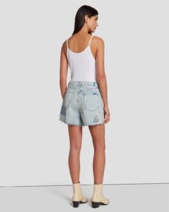 7 For All Mankind Easy Ruby Short In Iris Patchwork -7 For All Mankind 7U748555 IP2 4