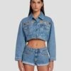 7 For All Mankind 7FAM X ADR Cropped Jacket In Babe -7 For All Mankind 7U758C10 BB1 1
