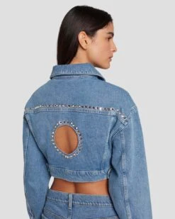 7 For All Mankind 7FAM X ADR Cropped Jacket In Babe -7 For All Mankind 7U758C10 BB1 5