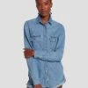 7 For All Mankind 7FAM X ADR Denim Shirt In Vibe 2 7 For All Mankind 7FAM X ADR Denim Shirt In Vibe -7 For All Mankind 7U759D15 VBE 1