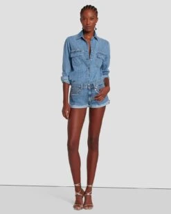 7 For All Mankind 7FAM X ADR Denim Shirt In Vibe -7 For All Mankind 7U759D15 VBE 3
