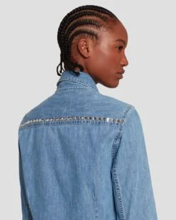 7 For All Mankind 7FAM X ADR Denim Shirt In Vibe -7 For All Mankind 7U759D15 VBE 4