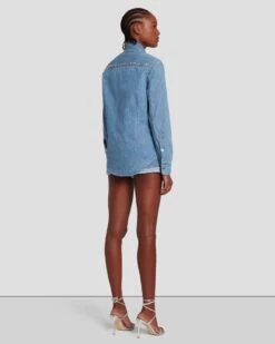 7 For All Mankind 7FAM X ADR Denim Shirt In Vibe -7 For All Mankind 7U759D15 VBE 5