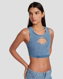 7 For All Mankind 7FAM X ADR Cropped Top In Vibe -7 For All Mankind 7U760120 VBE 3