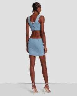 7 For All Mankind 7FAM X ADR Denim Dress In Babe -7 For All Mankind 7U764120 BB1 4