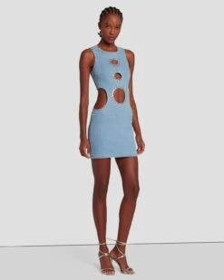 7 For All Mankind 7FAM X ADR Denim Dress In Babe -7 For All Mankind 7U764120 BB1 6