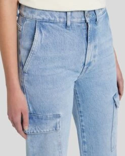 7 For All Mankind Logan Cropped Cargo Jean In Airwave -7 For All Mankind 7U765C10 AWV 4