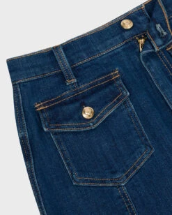 7 For All Mankind Broken Twill Flounce Skirt In Vanity -7 For All Mankind 7U817067 BVT 03