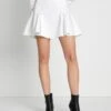 7 For All Mankind Denim Flounce Skirt In Brilliant White -7 For All Mankind 7U828597 BW3 2