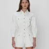 7 For All Mankind Surplus Romper In White -7 For All Mankind 7U861795 WHT 01