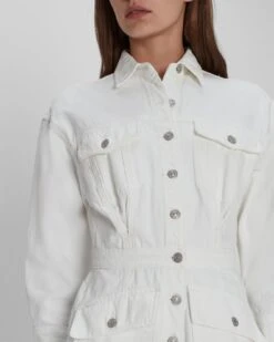 7 For All Mankind Surplus Romper In White -7 For All Mankind 7U861795 WHT 02