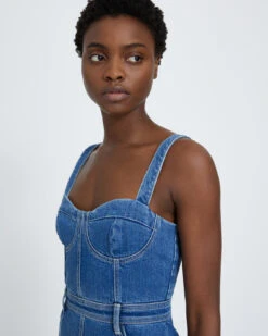 7 For All Mankind Beauty Denim Bustier Dress In Diana 8 7 For All Mankind Beauty Denim Bustier Dress In Diana -7 For All Mankind 7U880478 DID 3