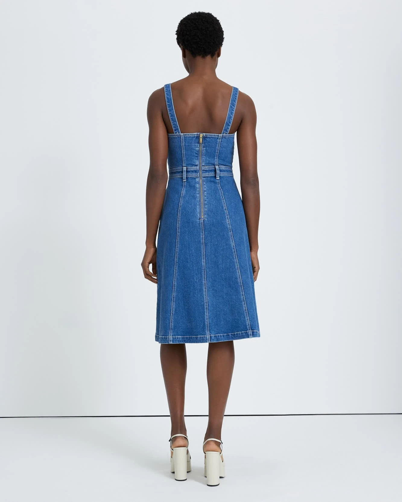 7 For All Mankind Beauty Denim Bustier Dress In Diana 6 7 For All Mankind Beauty Denim Bustier Dress In Diana - Image 4