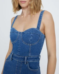 7 For All Mankind Beauty Denim Mega Flare Jumpsuit In Diana 8 7 For All Mankind Beauty Denim Mega Flare Jumpsuit In Diana -7 For All Mankind 7U887478 DID 3