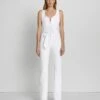 7 For All Mankind Front Zip Flare Jumpsuit In Brilliant White 1 7 For All Mankind Front Zip Flare Jumpsuit In Brilliant White -7 For All Mankind 7U892672 BW4 1