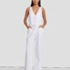 7 For All Mankind Denim Lustre Tailored Wide Leg Jumpsuit In Brilliant White -7 For All Mankind 7U896786 BW0 1