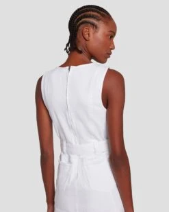 7 For All Mankind Pocket Dress In Brilliant White 12 7 For All Mankind Pocket Dress In Brilliant White -7 For All Mankind 7U897672 BW4 5