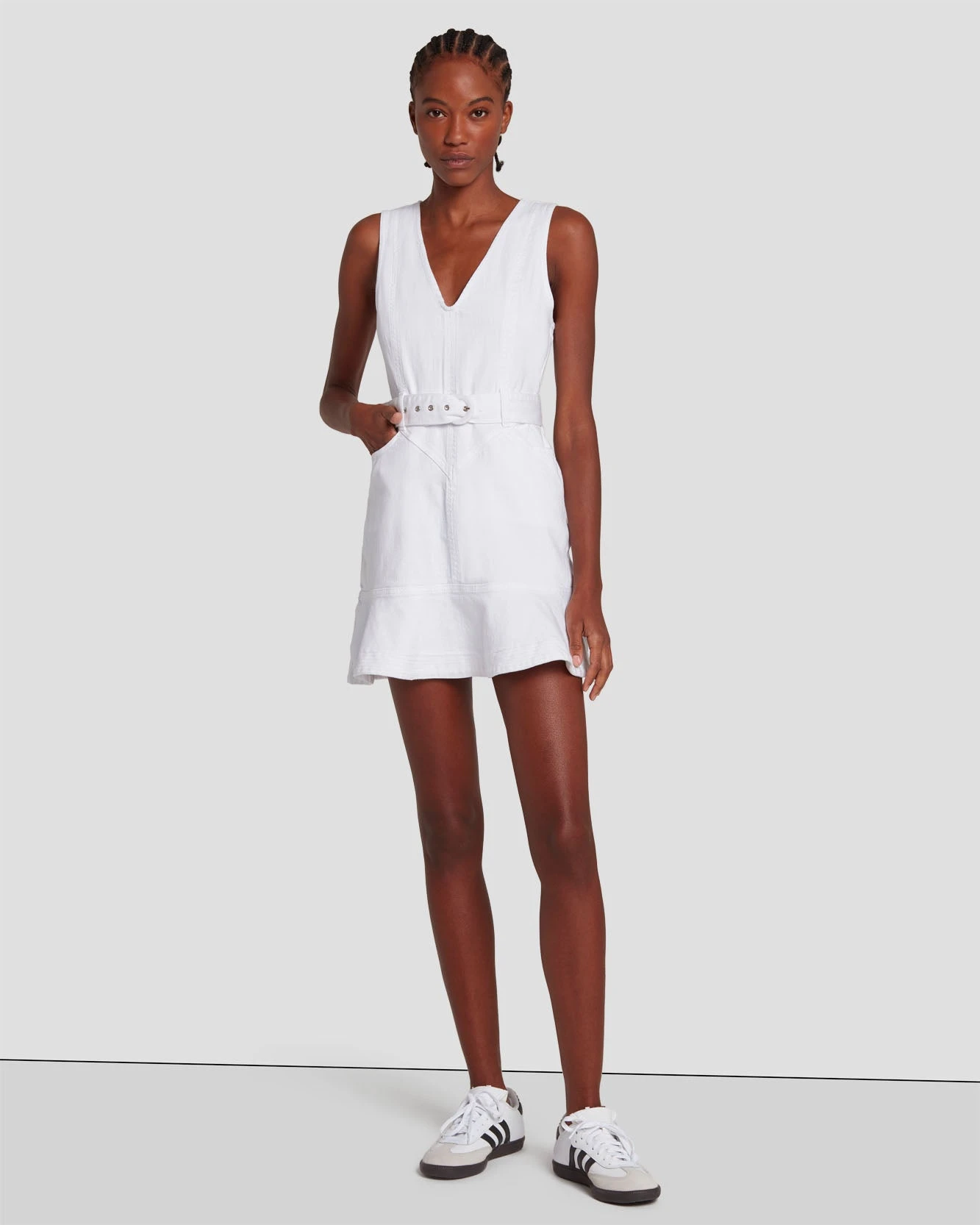 7 For All Mankind Pocket Dress In Brilliant White 8 7 For All Mankind Pocket Dress In Brilliant White - Image 6