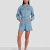 7 For All Mankind Denim Lustre Shortall In Volcan Blue 2 7 For All Mankind Denim Lustre Shortall In Volcan Blue -7 For All Mankind 7U898C86 VCB 1