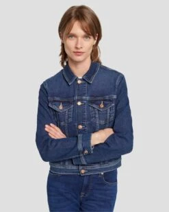 7 For All Mankind Luxe Vintage Classic Trucker Jacket In Deep Soul -7 For All Mankind 7U918A91 DSL 3