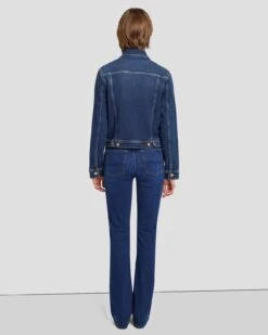 7 For All Mankind Luxe Vintage Classic Trucker Jacket In Deep Soul -7 For All Mankind 7U918A91 DSL 4