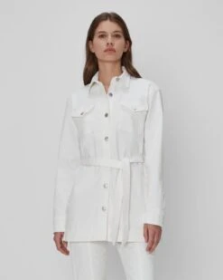 7 For All Mankind Leisure Jacket In White