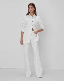 7 For All Mankind Leisure Jacket In White 10 7 For All Mankind Leisure Jacket In White -7 For All Mankind 7U928595 WHT 04