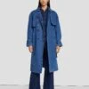 7 For All Mankind Tailored Denim Trench Coat In Calla 1 7 For All Mankind Tailored Denim Trench Coat In Calla -7 For All Mankind 7U944855 LLA 1