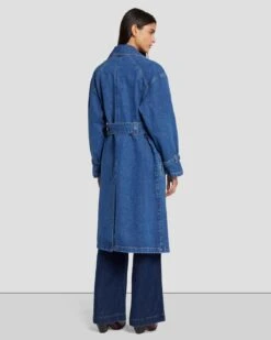 7 For All Mankind Tailored Denim Trench Coat In Calla 11 7 For All Mankind Tailored Denim Trench Coat In Calla -7 For All Mankind 7U944855 LLA 4