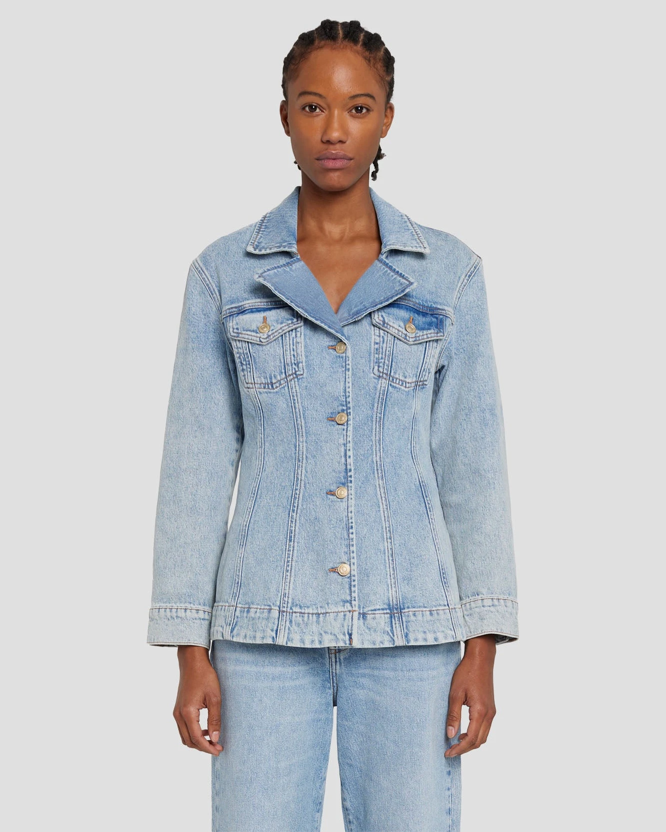 7 For All Mankind MANKIND Tailored Trucker Jacket In Ode To 3 7 For All Mankind MANKIND Tailored Trucker Jacket In Ode To