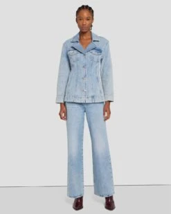 7 For All Mankind MANKIND Tailored Trucker Jacket In Ode To 10 7 For All Mankind MANKIND Tailored Trucker Jacket In Ode To -7 For All Mankind 7U945C10 OD2 2