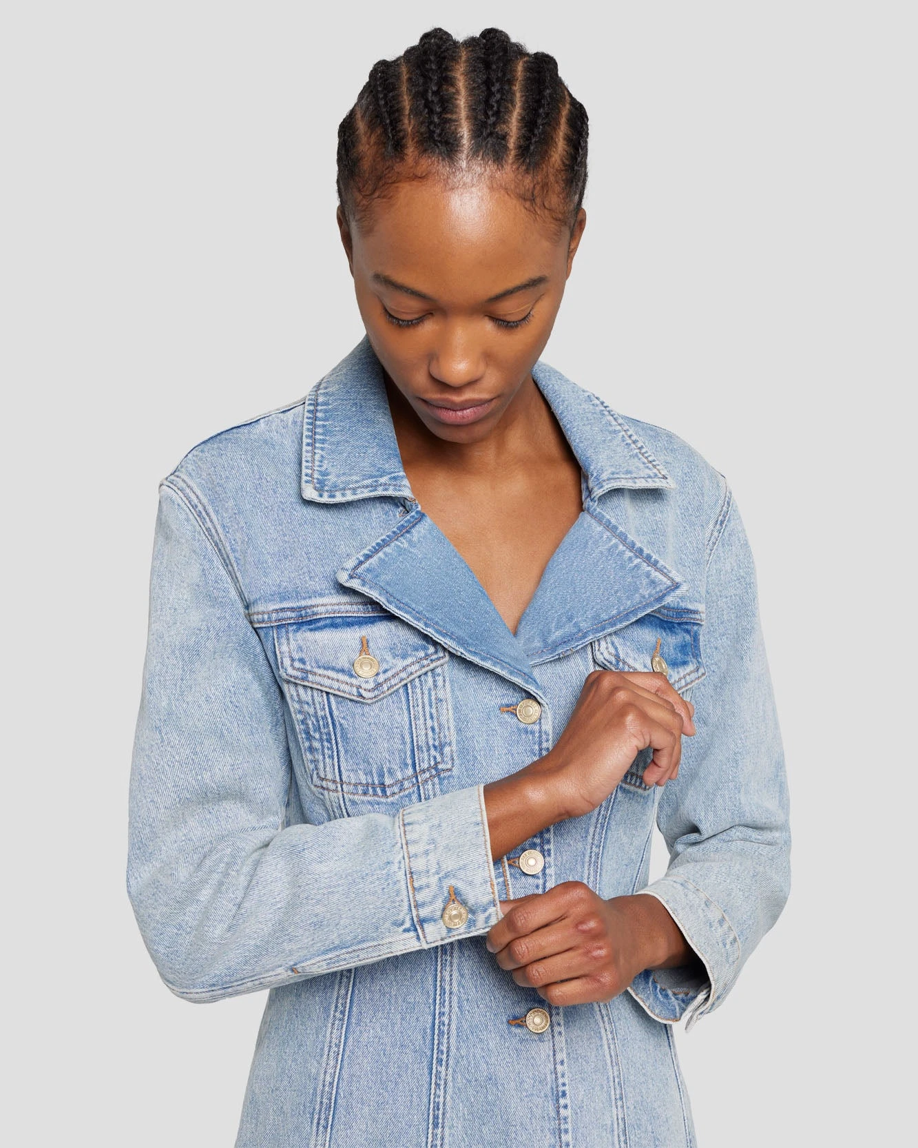 7 For All Mankind MANKIND Tailored Trucker Jacket In Ode To 4 7 For All Mankind MANKIND Tailored Trucker Jacket In Ode To - Image 2