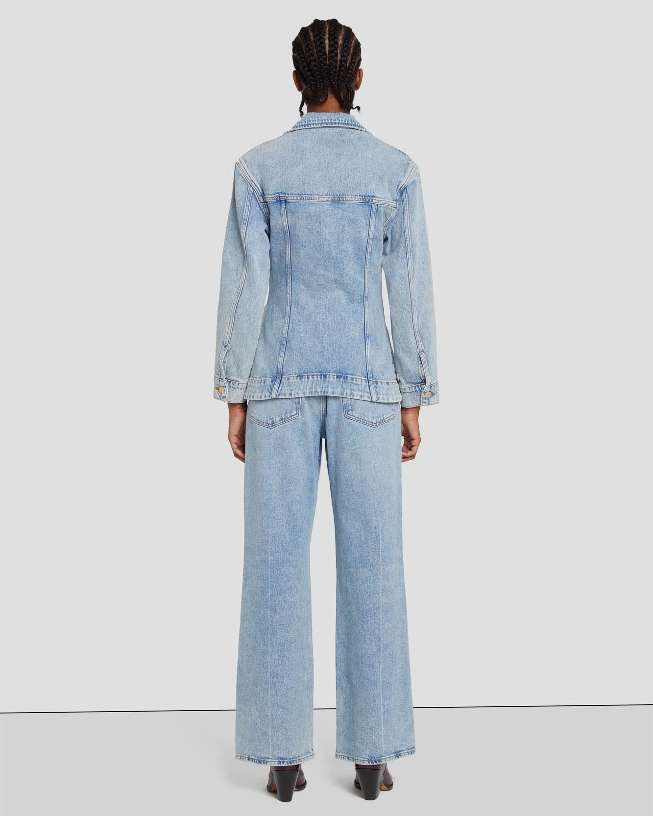 7 For All Mankind MANKIND Tailored Trucker Jacket In Ode To 6 7 For All Mankind MANKIND Tailored Trucker Jacket In Ode To - Image 4