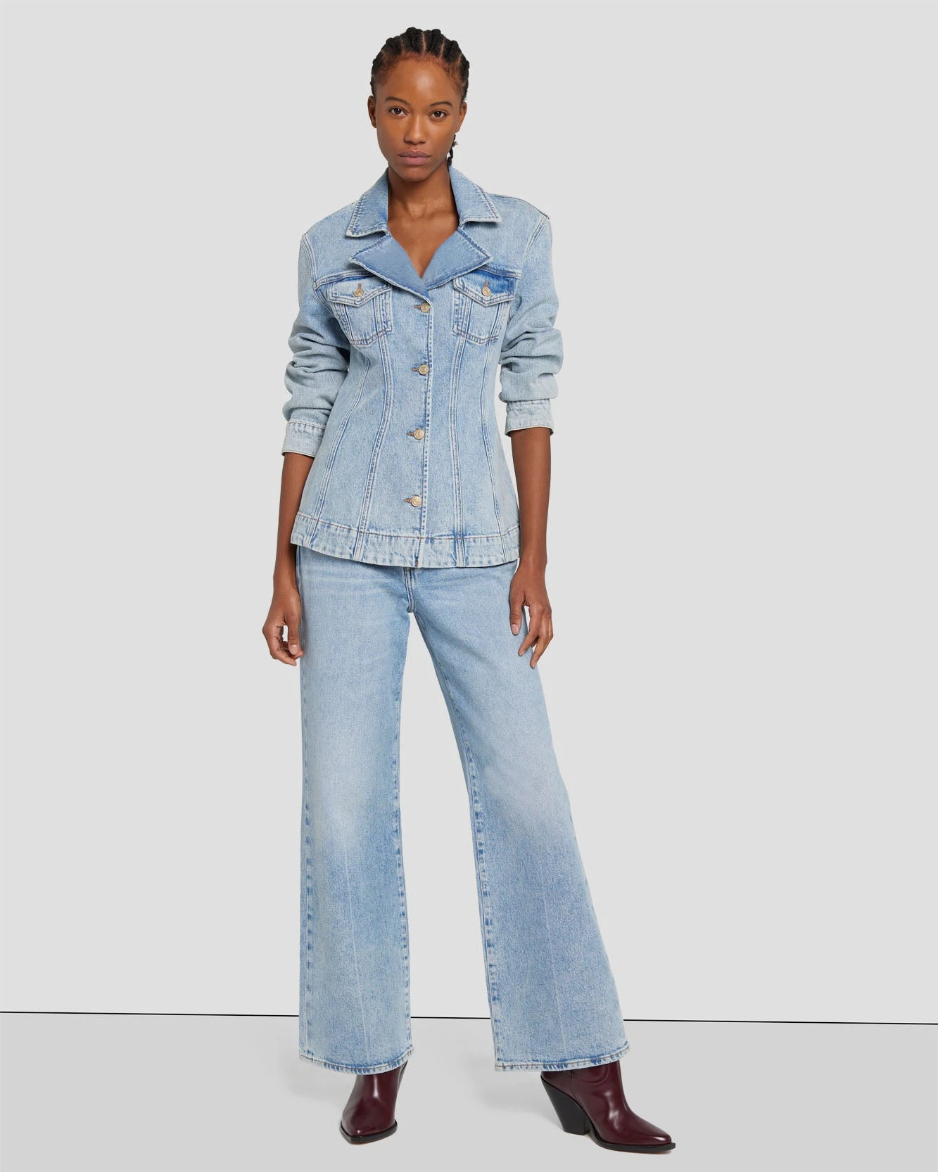 7 For All Mankind MANKIND Tailored Trucker Jacket In Ode To 8 7 For All Mankind MANKIND Tailored Trucker Jacket In Ode To - Image 6