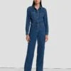 7 For All Mankind Western Denim Jumpsuit In Dolly -7 For All Mankind 7U949C86 DOY 1