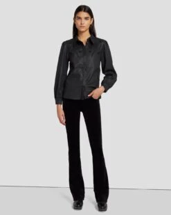 7 For All Mankind Coated Western Shirt In Rabbit Hole -7 For All Mankind 7U997C48 RBD 6