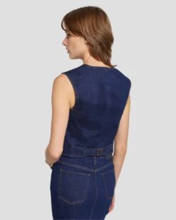 7 For All Mankind Tailored Denim Vest In Magnolia -7 For All Mankind 7U998767 MAG 5
