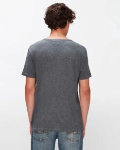 7 For All Mankind Featherweight Cotton Tee In Heather Grey -7 For All Mankind 7b4e0ff6e9139b2f4e004294646fd305