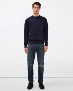 7 For All Mankind Cashmere Crew In Navy -7 For All Mankind 7f0c759cd58d1331473acd843c61592b